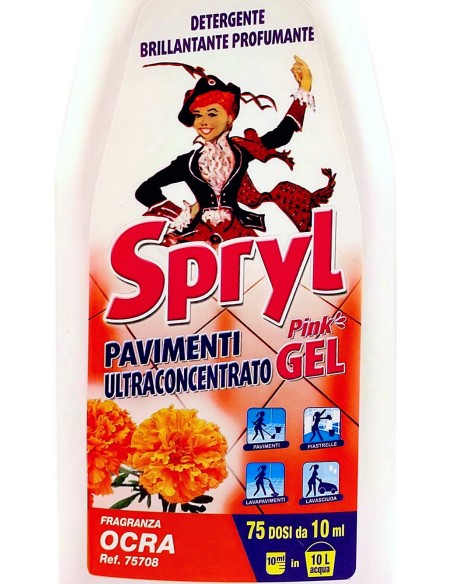 spryl gel detergente pavimenti profumante ultra concentrato 750ml - ocra: tuttocasashop.live: pulizia e cura della casa
