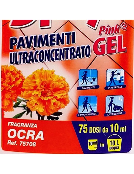 spryl gel detergente pavimenti profumante ultra concentrato 750ml - ocra: tuttocasashop.live: pulizia e cura della casa