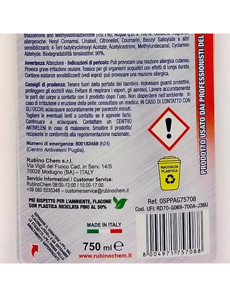 spryl gel detergente pavimenti profumante ultra concentrato 750ml - ocra: tuttocasashop.live: pulizia e cura della casa