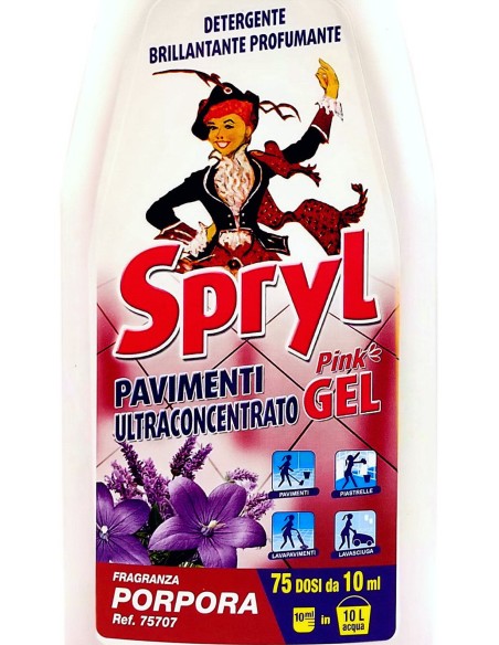 spryl gel detergente pavimenti profumante ultra concentrato 750ml - porpora: tuttocasashop.live: pulizia e cura della casa
