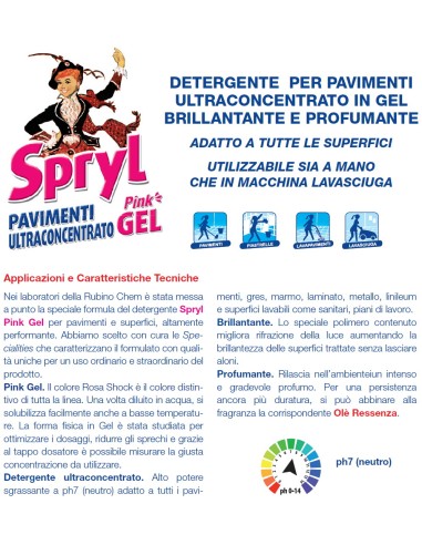 spryl gel detergente pavimenti profumante ultra concentrato 750ml - porpora: tuttocasashop.live: pulizia e cura della casa