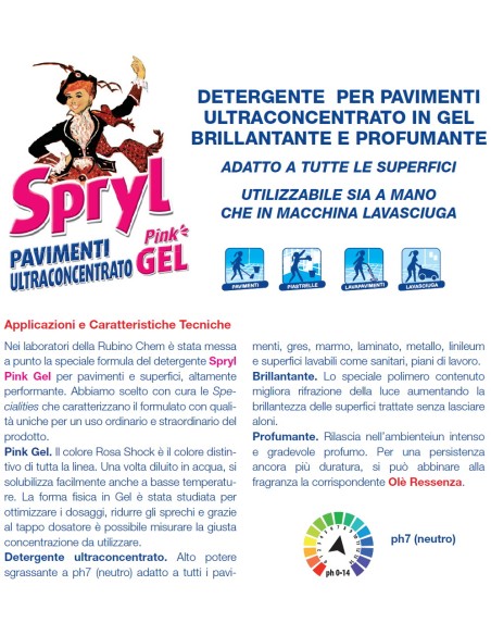 spryl gel detergente pavimenti profumante ultra concentrato 750ml - porpora: tuttocasashop.live: pulizia e cura della casa