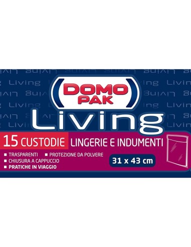 domopak living custodie 31x45cm - 15 pezzi - lingerie e indumenti: tuttocasashop.live: prodotti per bucato e tessuti