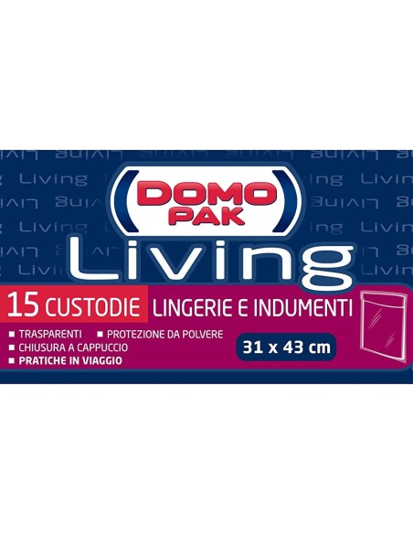 domopak living custodie 31x45cm - 15 pezzi - lingerie e indumenti: tuttocasashop.live: prodotti per bucato e tessuti