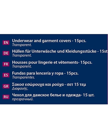 domopak living custodie 31x45cm - 15 pezzi - lingerie e indumenti: tuttocasashop.live: prodotti per bucato e tessuti