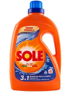 sole detersivo lavatrice liquido - 41 lavaggi 1845ml - bianco splendente: tuttocasashop.live: prodotti per bucato e tessuti