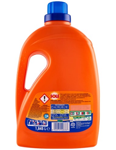 sole detersivo lavatrice liquido - 41 lavaggi 1845ml - bianco splendente: tuttocasashop.live: prodotti per bucato e tessuti