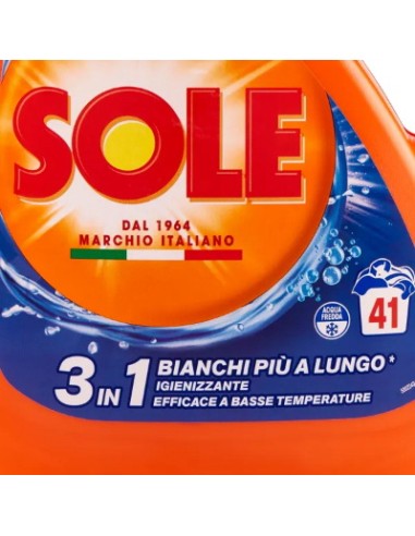 sole detersivo lavatrice liquido - 41 lavaggi 1845ml - bianco splendente: tuttocasashop.live: prodotti per bucato e tessuti