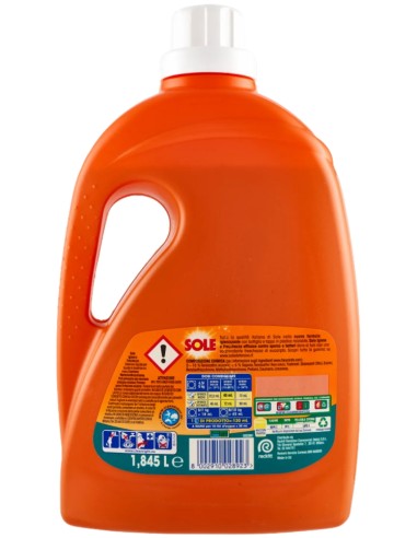 sole detersivo lavatrice liquido - 41 lavaggi 1845ml - igiene e freschezza: tuttocasashop.live: prodotti per bucato e tessuti