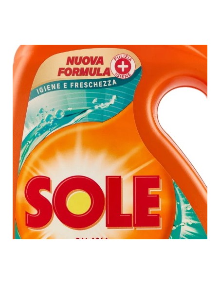 sole detersivo lavatrice liquido - 41 lavaggi 1845ml - igiene e freschezza: tuttocasashop.live: prodotti per bucato e tessuti