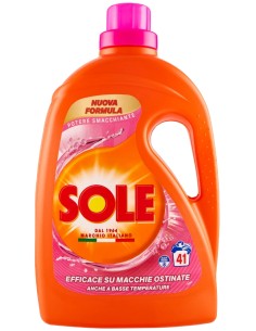 sole detersivo lavatrice liquido - 41 lavaggi 1845ml - potere smacchiante: tuttocasashop.live: prodotti per bucato e tessuti