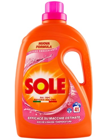 sole detersivo lavatrice liquido - 41 lavaggi 1845ml - potere smacchiante: tuttocasashop.live: prodotti per bucato e tessuti
