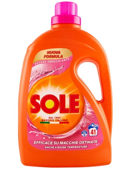 sole detersivo lavatrice liquido - 41 lavaggi 1845ml - potere smacchiante: tuttocasashop.live: prodotti per bucato e tessuti