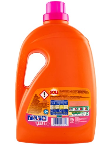sole detersivo lavatrice liquido - 41 lavaggi 1845ml - potere smacchiante: tuttocasashop.live: prodotti per bucato e tessuti