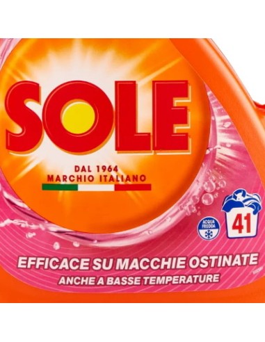 sole detersivo lavatrice liquido - 41 lavaggi 1845ml - potere smacchiante: tuttocasashop.live: prodotti per bucato e tessuti