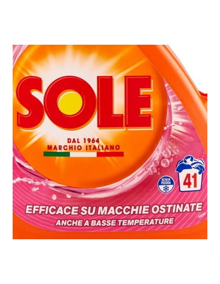 sole detersivo lavatrice liquido - 41 lavaggi 1845ml - potere smacchiante: tuttocasashop.live: prodotti per bucato e tessuti