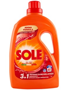 sole detersivo lavatrice liquido - 41 lavaggi 1845ml - proteggi colore: tuttocasashop.live: prodotti per bucato e tessuti