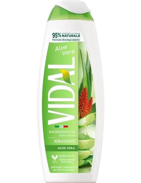 vidal bagnodoccia 500ml - idratante - aloe vera: tuttocasashop.live: igiene e cura della persona