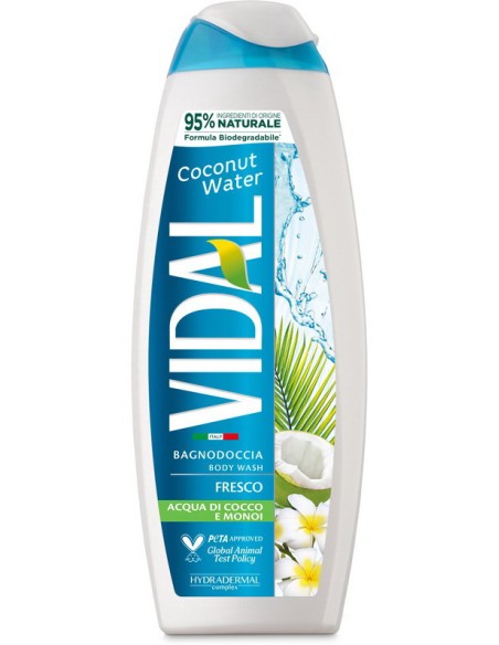 vidal bagnodoccia 500ml - fresco - coconut water - acqua di cocco e monoi: tuttocasashop.live: igiene e cura della persona