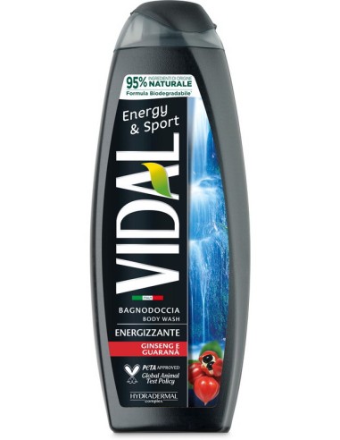 vidal bagnodoccia 500ml - energizzante - energy & sport - ginsegn e guarana': tuttocasashop.live: igiene e cura della persona