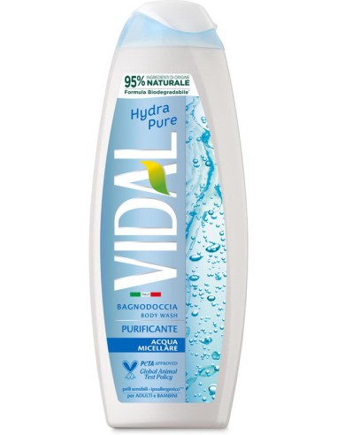 vidal bagnodoccia 500ml - purificante - hydra pure - acqua micellare: tuttocasashop.live: igiene e cura della persona