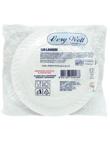 40 piatti monouso in plastica formato dessert bianchi - diametro 17cm: tuttocasashop.live: carta & monouso