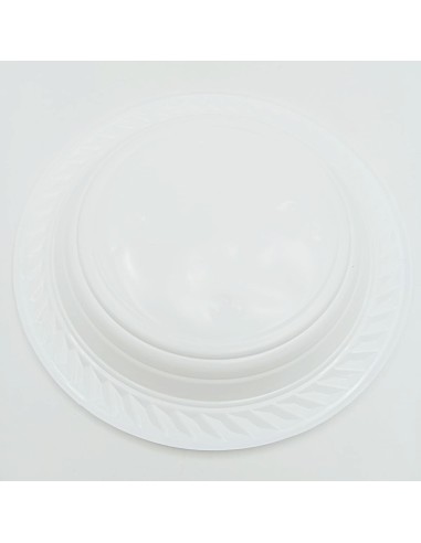 40 piatti monouso in plastica formato dessert bianchi - diametro 17cm: tuttocasashop.live: carta & monouso