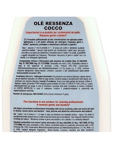 ole' oies ressenza deodorante multiuso igienizzante 750ml - cocco: tuttocasashop.live: pulizia e cura della casa