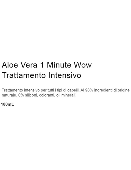 sunsilk 1minute wow trattamento intensivo - 180ml - aloe vera: tuttocasashop.live: igiene e cura della persona