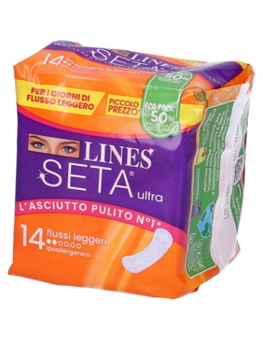 lines seta ultra assorbenti - 14 pezzi - flussi leggeri - anatomici: tuttocasashop.live: igiene e cura della persona