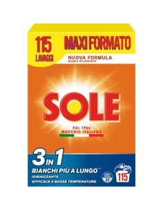 sole detersivo lavatrice in polvere - fusto da 115 misurini - 5750g: tuttocasashop.live: prodotti per bucato e tessuti