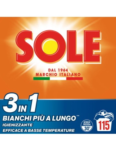sole detersivo lavatrice in polvere - fusto da 115 misurini - 5750g: tuttocasashop.live: prodotti per bucato e tessuti