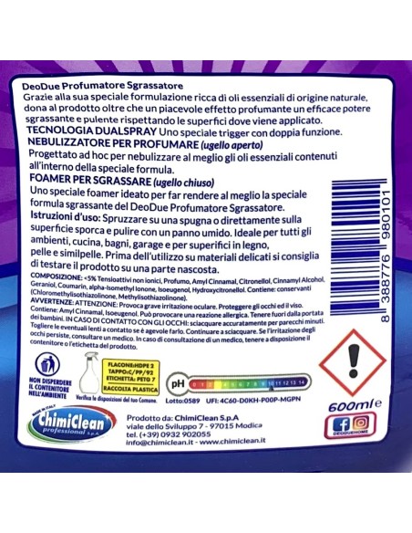 deo due profumatore 4in1 profuma sgrassa igienizza lucida - 600ml - viola: tuttocasashop.live: pulizia e cura della casa