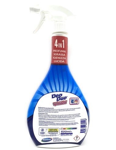 deo due profumatore 4in1 profuma sgrassa igienizza lucida - 600ml - azzurro: tuttocasashop.live: pulizia e cura della casa