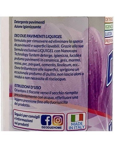 deo due pavimenti liquigel detergente igienizzante - 750ml - floreale: tuttocasashop.live: pulizia e cura della casa