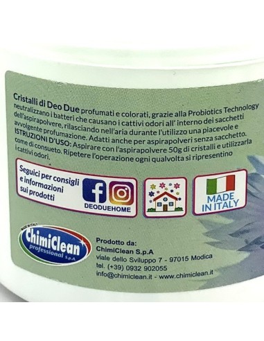 deo due cristalli - 500 grammi - profumatore aspirapolvere - talcato: tuttocasashop.live: pulizia e cura della casa