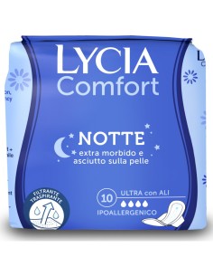 lycia assorbenti ultra maxi comfort - 10 pezzi - notte con ali: tuttocasashop.live: igiene e cura della persona