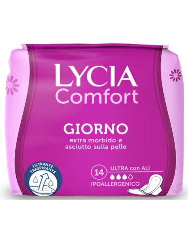 lycia assorbenti ultra maxi comfort - 14 pezzi - anatomico con ali: tuttocasashop.live: igiene e cura della persona