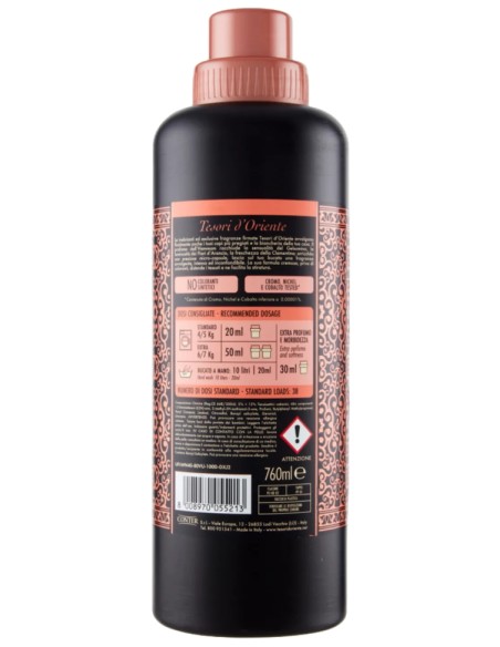 tesori d'oriente ammorbidente - 38 lavaggi 760ml - hammam: tuttocasashop.live: prodotti per bucato e tessuti