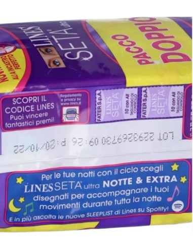 lines seta ultra assorbenti - pacco doppio - 20 pezzi - anatomico con ali: tuttocasashop.live: igiene e cura della persona
