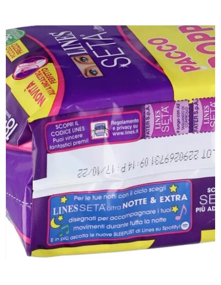 lines seta ultra assorbenti - pacco doppio - 18 pezzi - lungo con ali: tuttocasashop.live: igiene e cura della persona