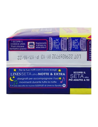 lines seta ultra assorbenti - pacco doppio - 16 pezzi - notte con ali: tuttocasashop.live: igiene e cura della persona