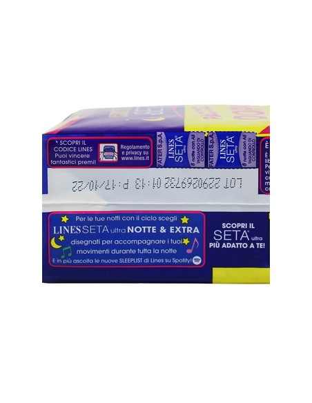 lines seta ultra assorbenti - pacco doppio - 16 pezzi - notte con ali: tuttocasashop.live: igiene e cura della persona