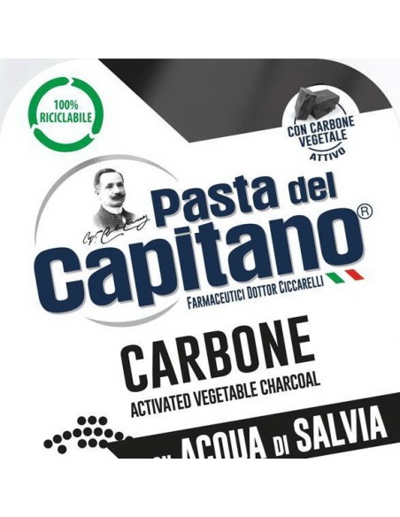 pasta del capitano collutorio per igiene dentale 400ml - carbone - salvia: tuttocasashop.live: igiene e cura della persona