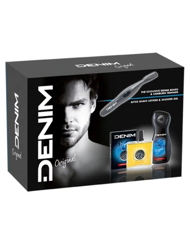 denim confezione original - after shave 100ml + doccia 250ml + regola barba: tuttocasashop.live: igiene e cura della persona