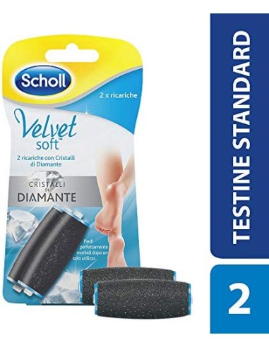 dr.scholl velvet soft cristalli di diamante - 2 rulli ricarica: tuttocasashop.live: igiene e cura della persona