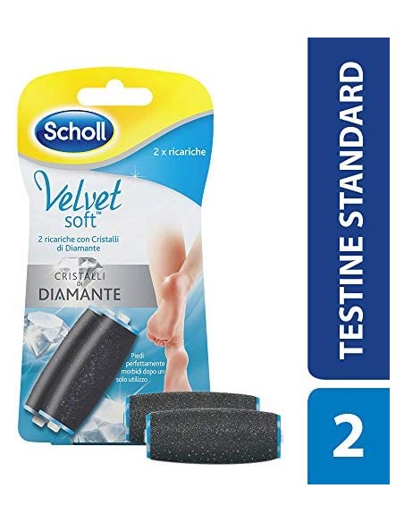 dr.scholl velvet soft cristalli di diamante - 2 rulli ricarica: tuttocasashop.live: igiene e cura della persona