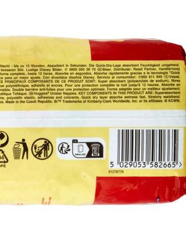 huggies unistar - 12 pannolini taglia 6 xl extra large 15-30 kg: tuttocasashop.live: igiene e cura della persona
