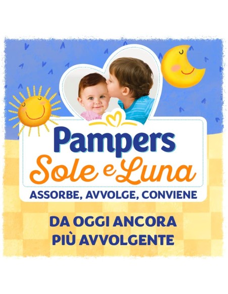 pampers sole e luna - 21 pannolini taglia 2 mini 3-6 kg: tuttocasashop.live: igiene e cura della persona