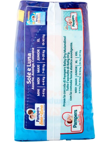 pampers sole e luna - 20 pannolini taglia 3 midi 4-9 kg: tuttocasashop.live: igiene e cura della persona